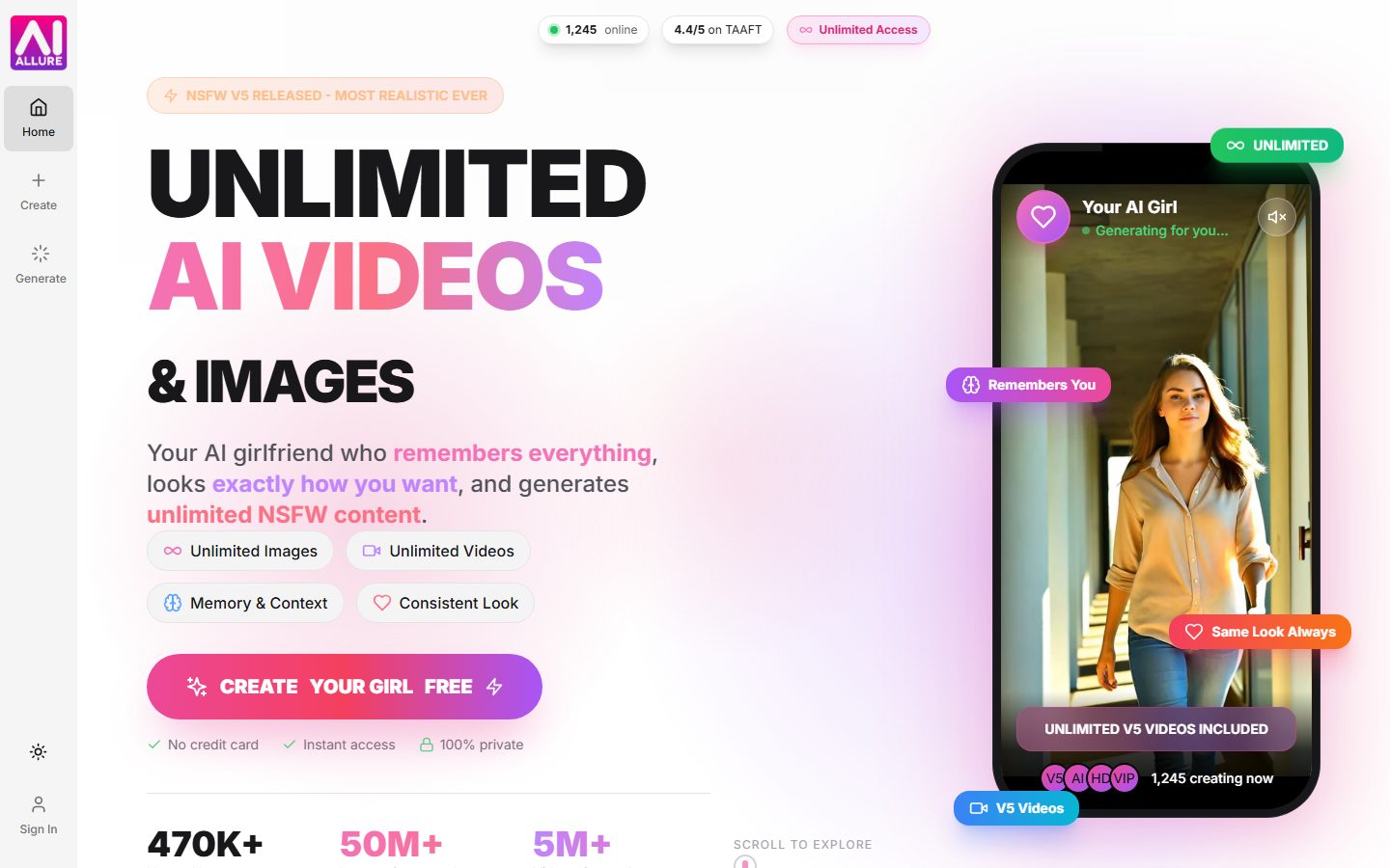 AI Allure home page