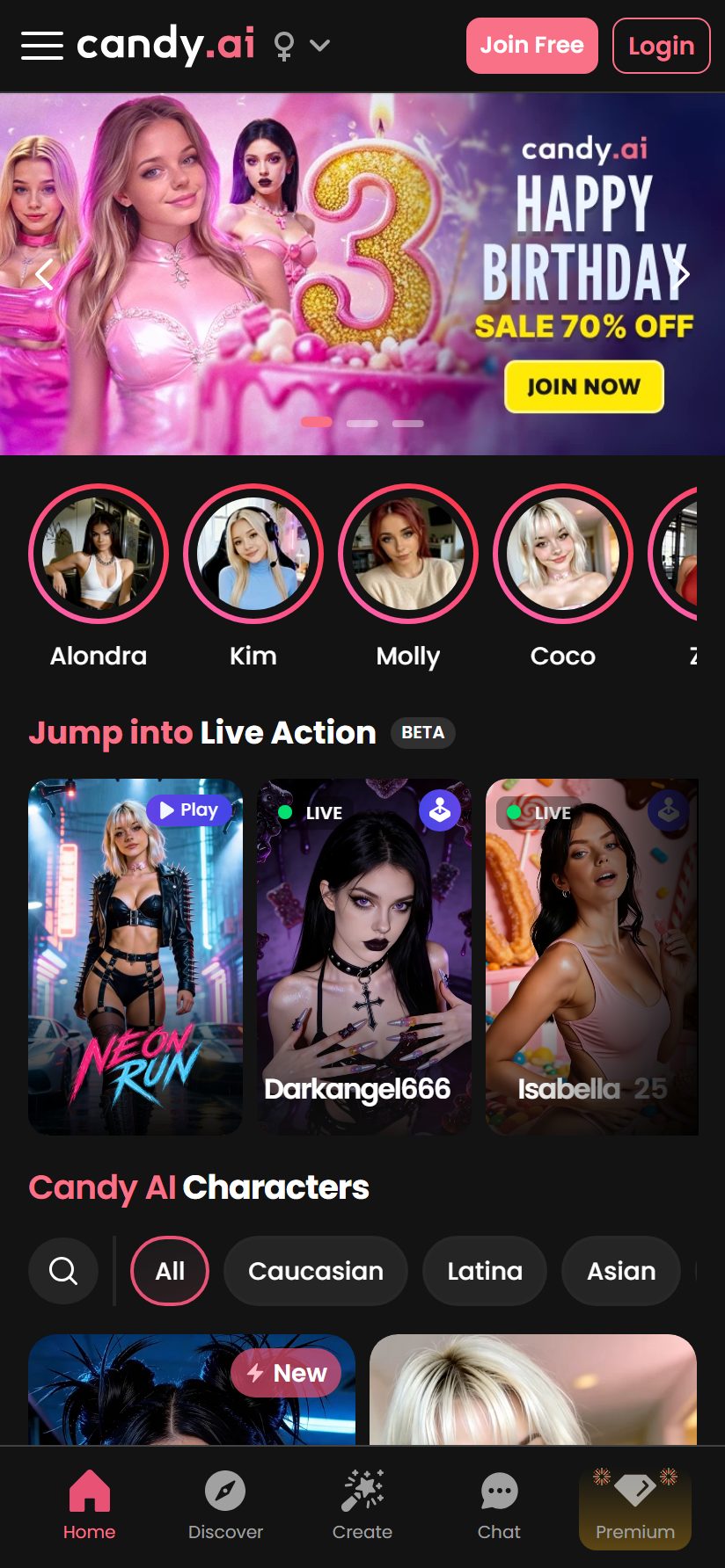 Candy AI on mobile