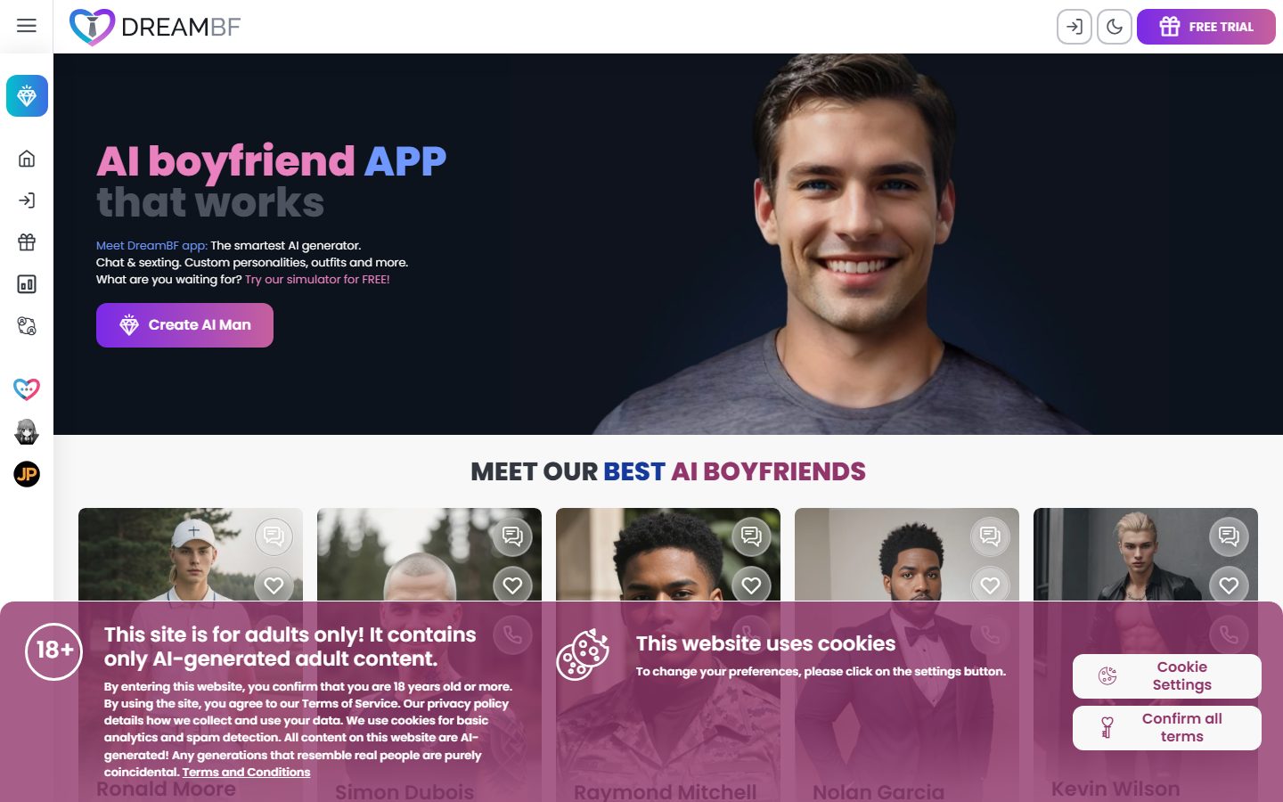 Dream BF home page