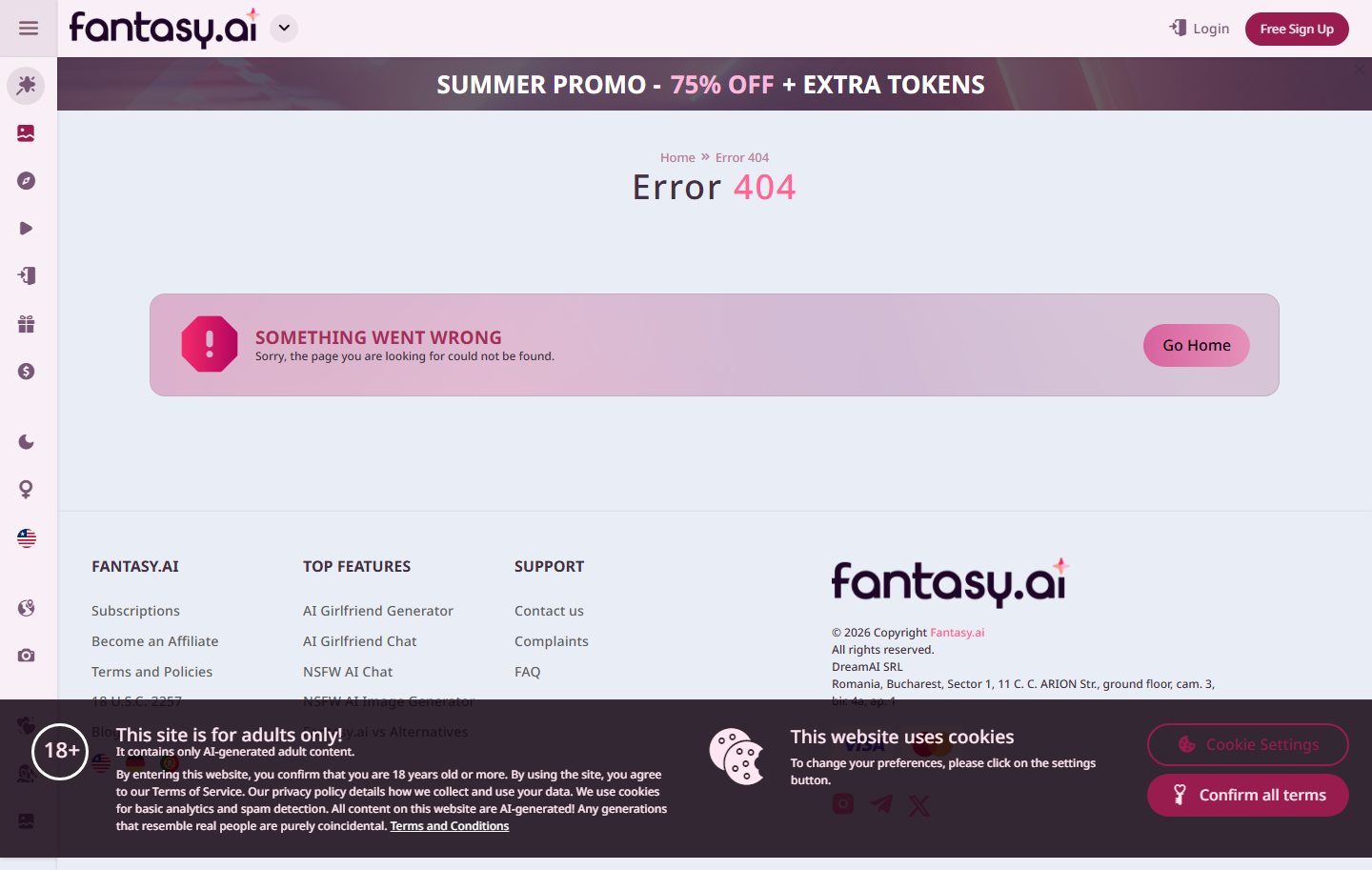 Fantasy AI pricing page