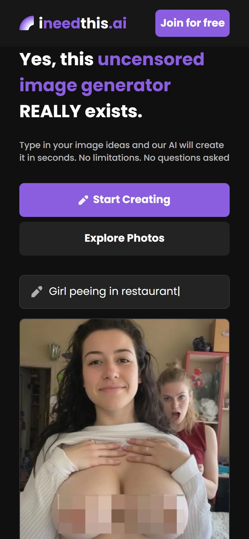 INeedThis AI on mobile