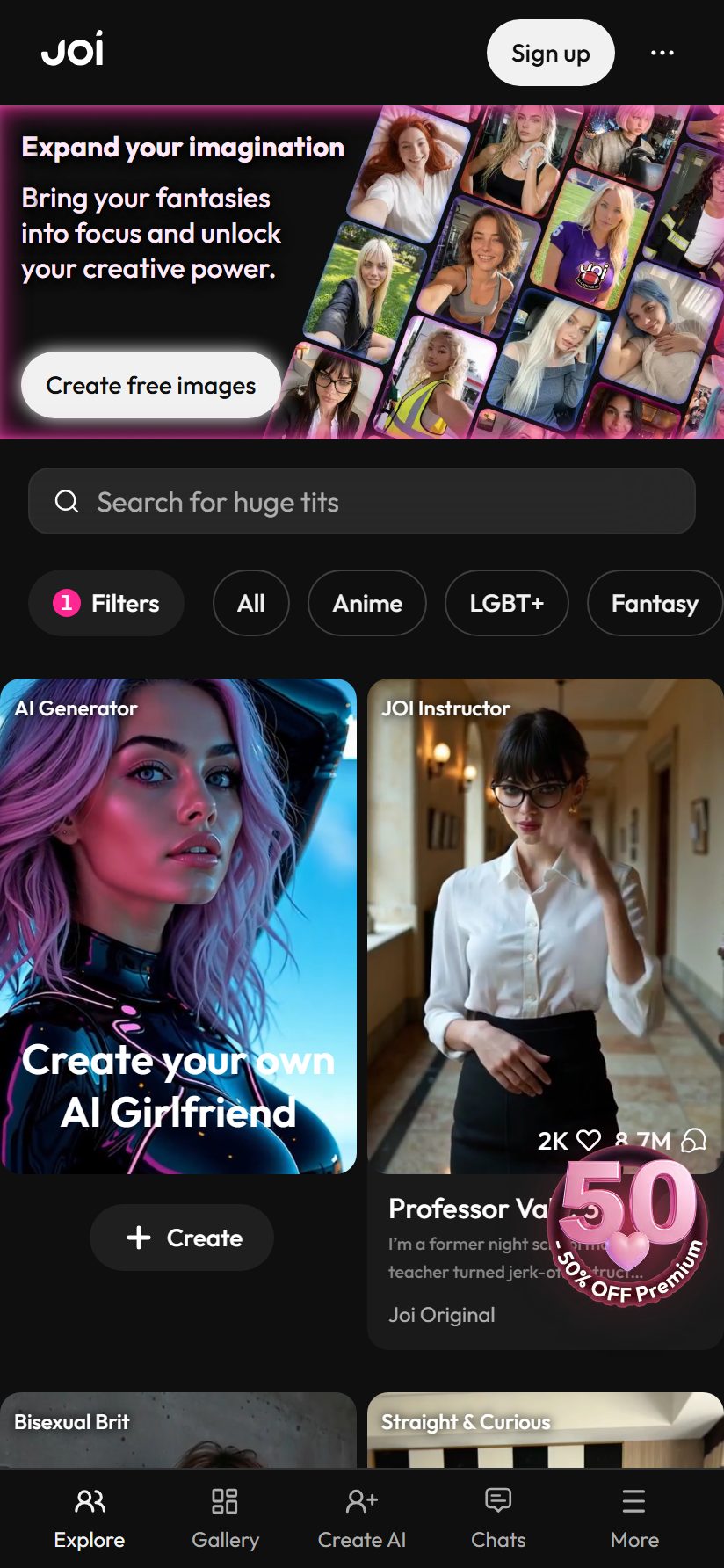 JOI AI on mobile