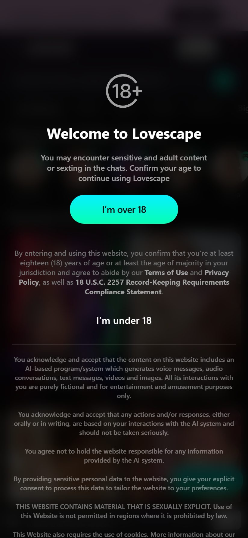 Lovescape on mobile