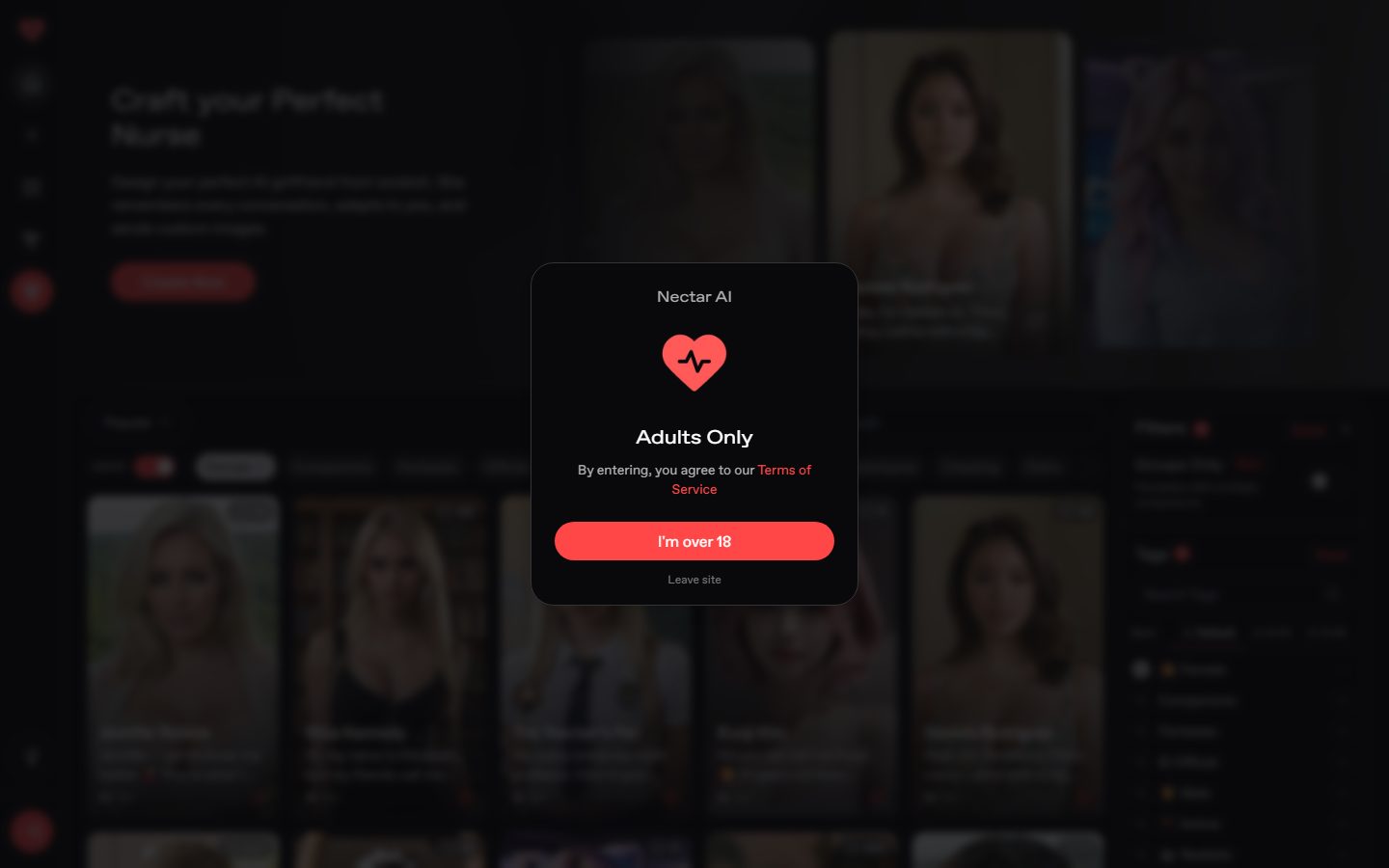 Nectar AI home page