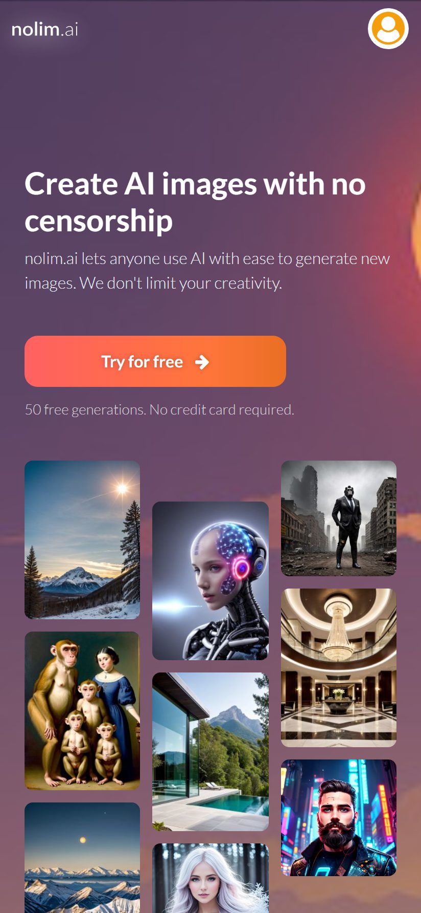 Nolim AI on mobile
