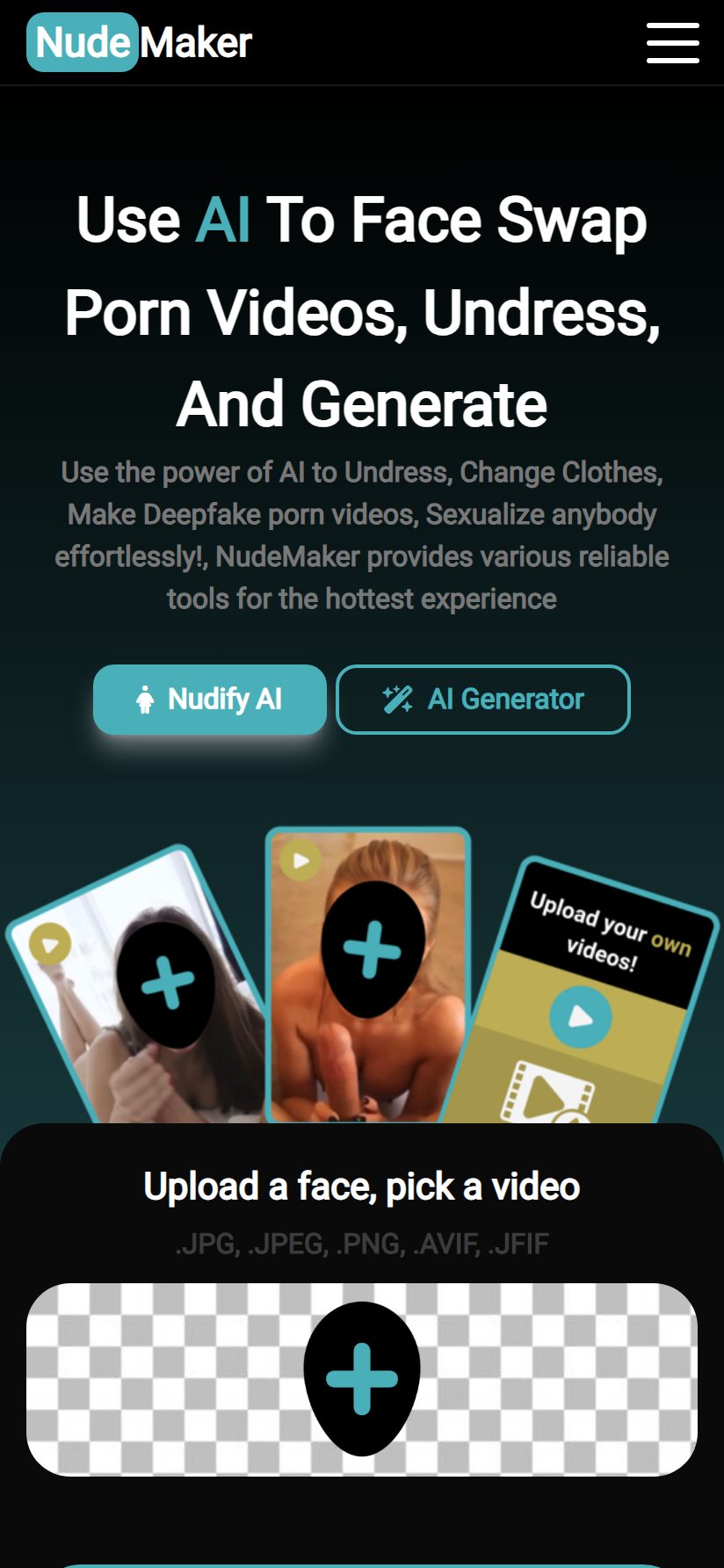 Nudemaker App on mobile