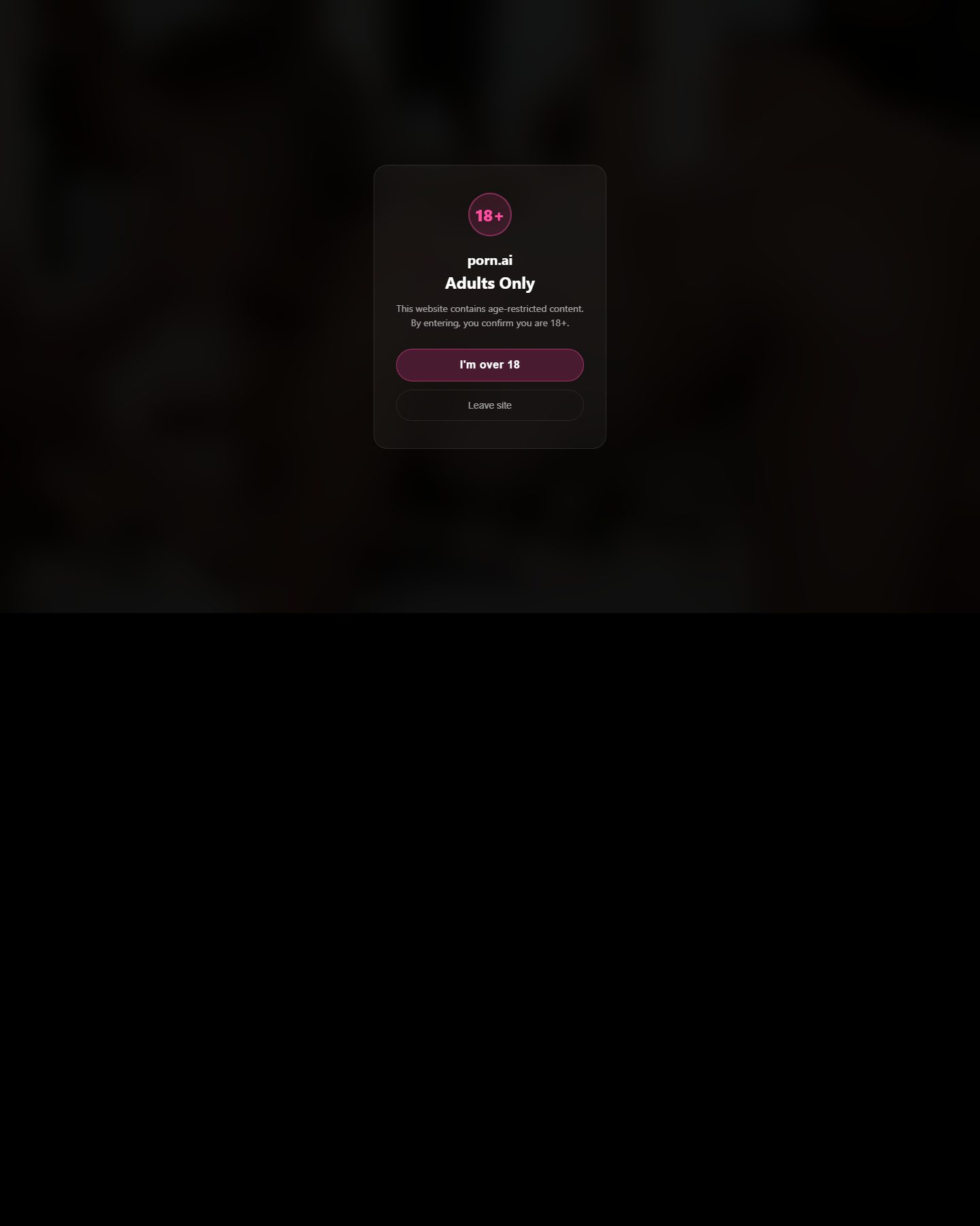 Porn AI pricing page