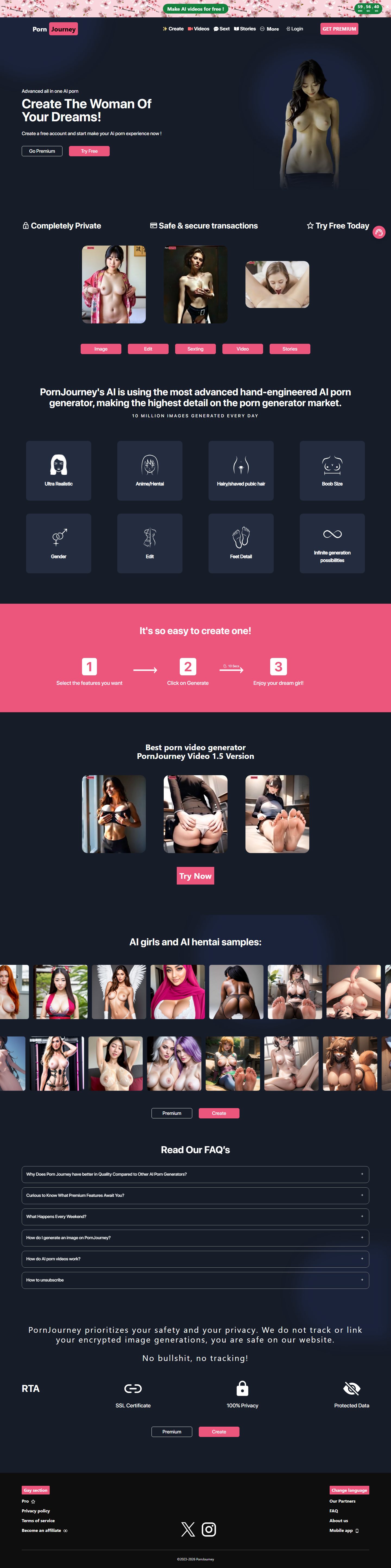 PornJourney pricing page