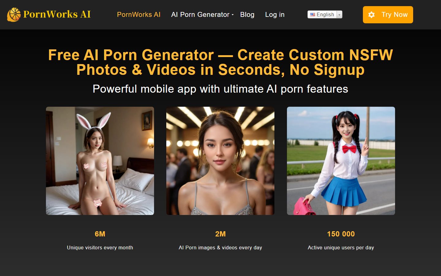 PornWorks AI home page