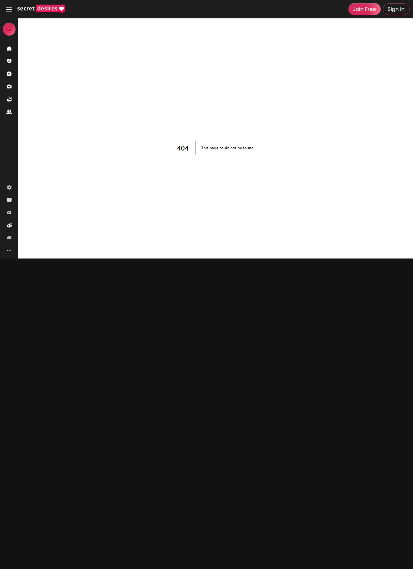 Secret Desires AI pricing page