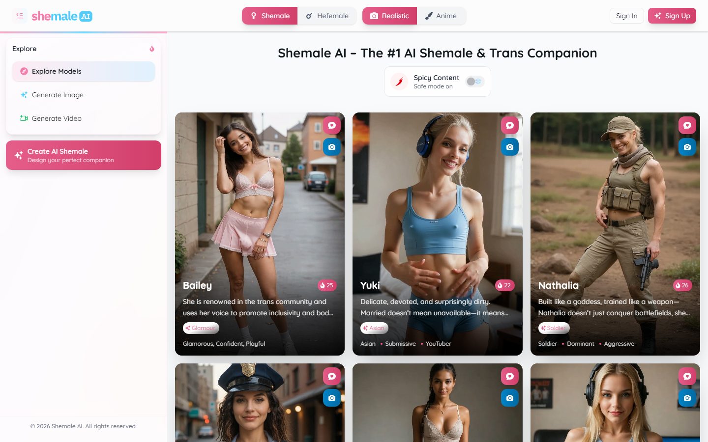 Transgender AI home page