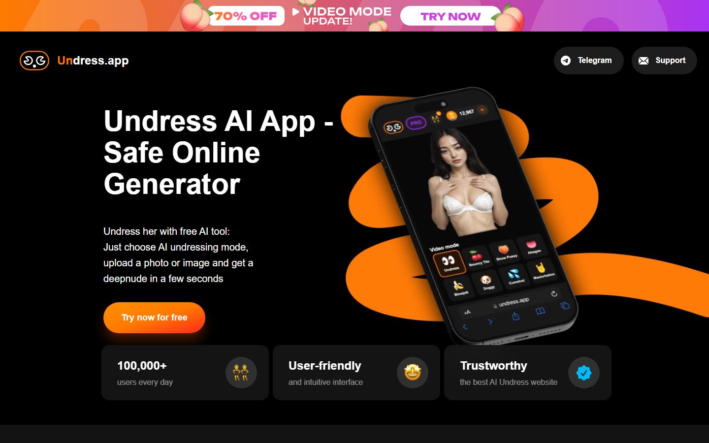 Undress AI home page